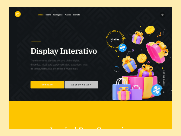 Site Display Interativo