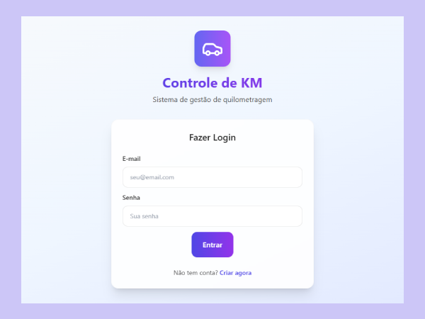 Aplicativo Controle de KM